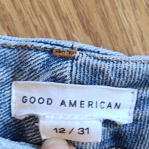 GOOD AMERICAN GOOD CURVE SKINNY CROSS OVER JEAN STRETCH DENIM ANKLE HIGH RISE 12 - Picture 6 of 7